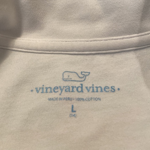 VINEYARD VINES Girls 1/4 zip Terry Cotton Sweatshirt - size 14 Large - Picture 15 of 17